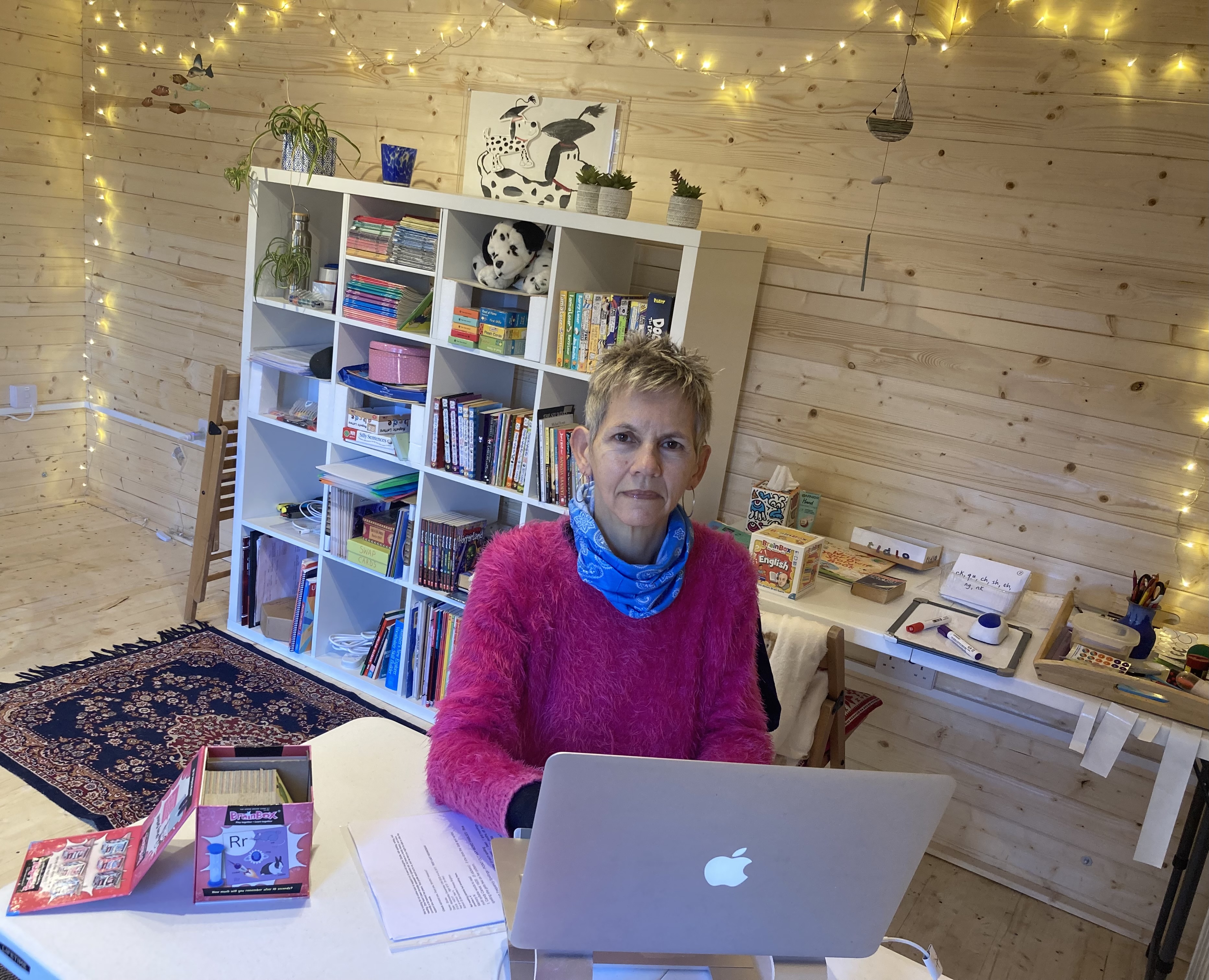 Hilary Burt in Spotty Dog garden studio